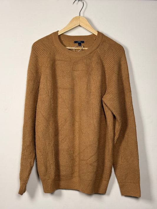 “KIABI”  "Camel Brown Ribbed Knit Sweater"